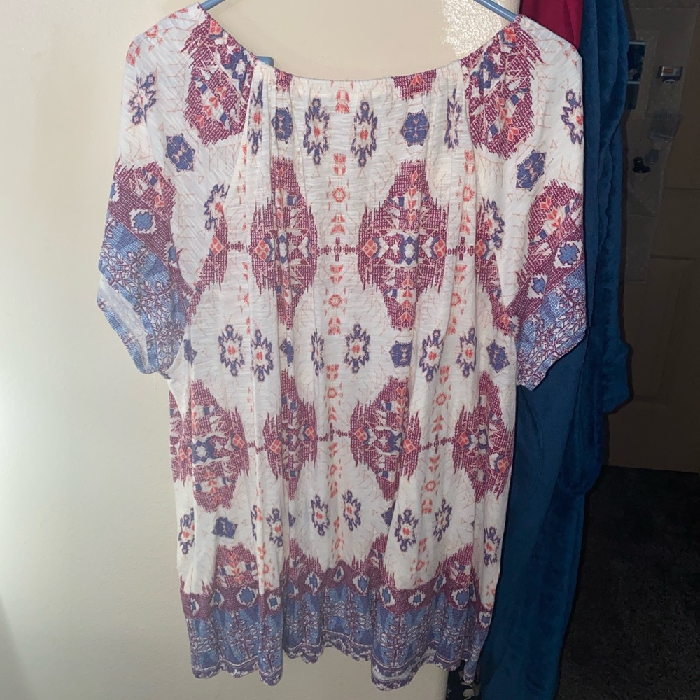 lucky brand patterned blouse
